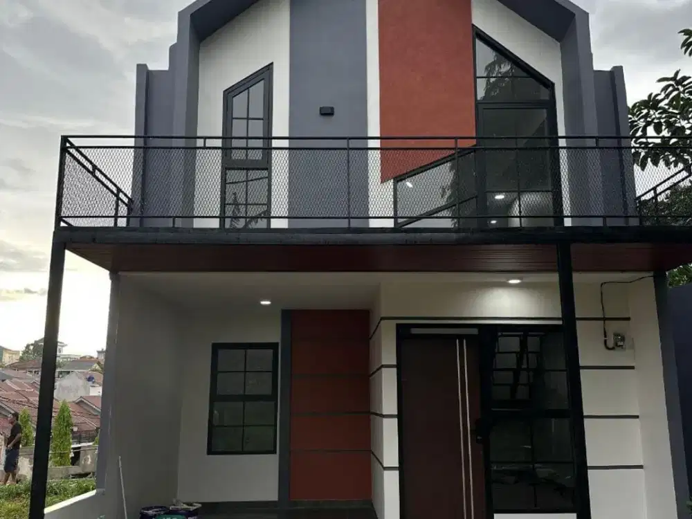 Rumah konsep desain scandinavian modern di sawangan