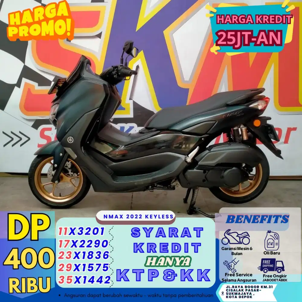 Dp 400rb - kredit nmax 2022 bekas rasa baru bergaransi