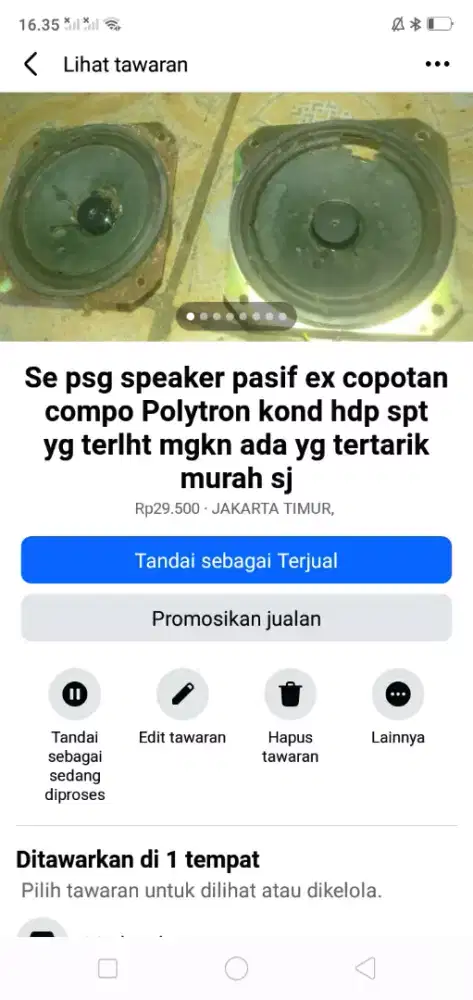 Se psg speaker pasif ex audio compo Polytron kond hdp murah sj cpt