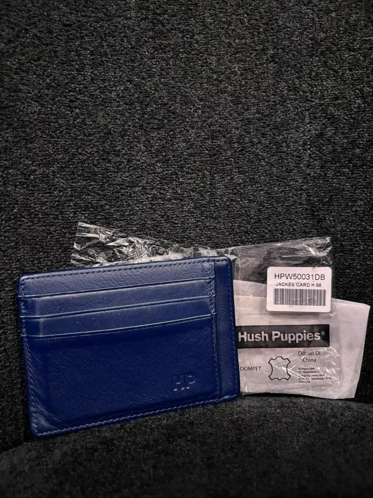 Hush puppies dompet kartu card holder navy