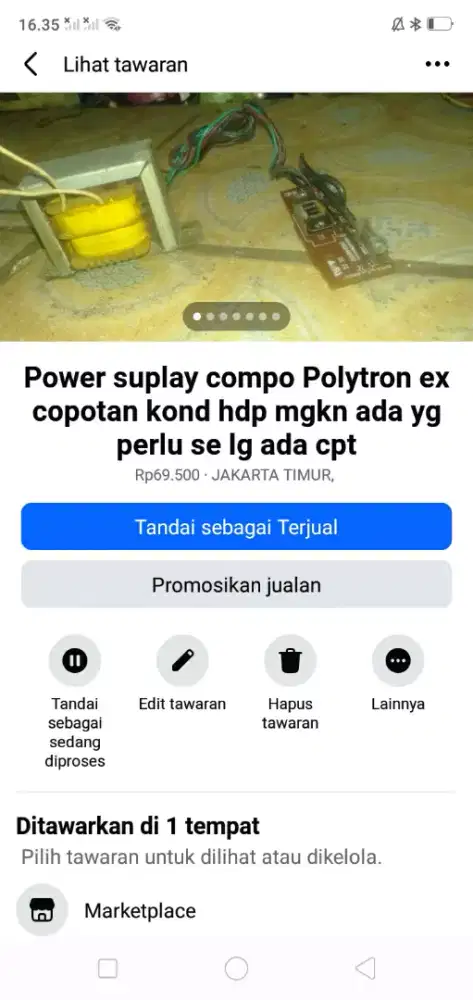 Power suplay audio compo Polytron lawas kond hdp ex copotan mgkn perlu