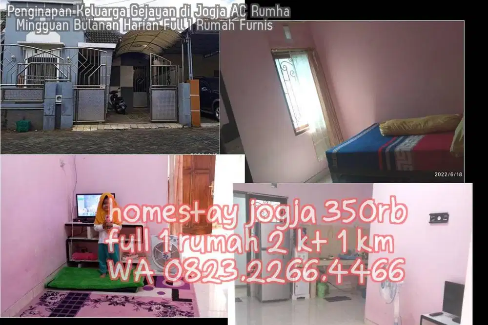 Penginapan Keluarga Gejayan di Jogja AC Rumha  Mingguan Bulanan Harian