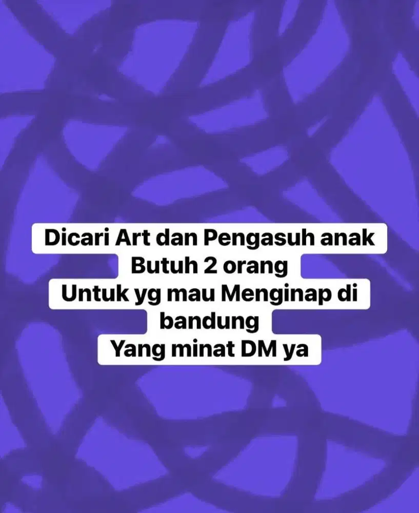 Dicari art dan mengasuh anak