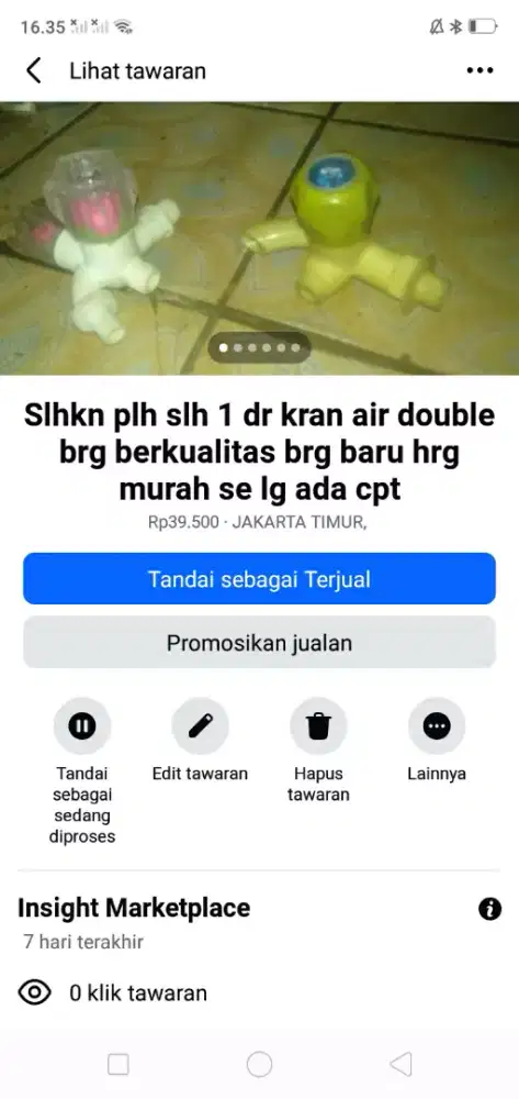 Slhkn lh slh 1 dr kran air double berkualitas brg baru hrg murah cpt