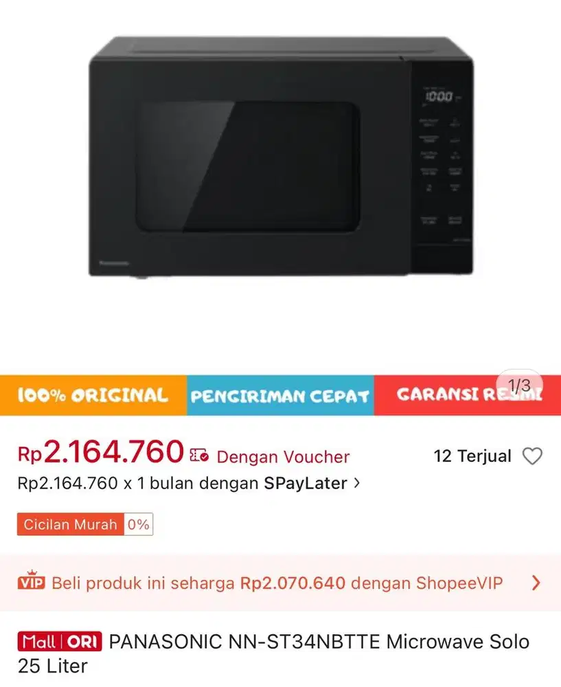 Oven Panasonic Bekas