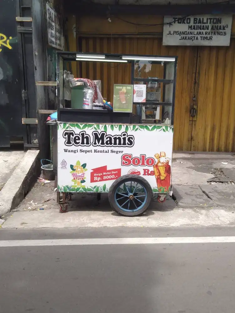 Di jual gerobak teh solo lengkap tinggal jual aja