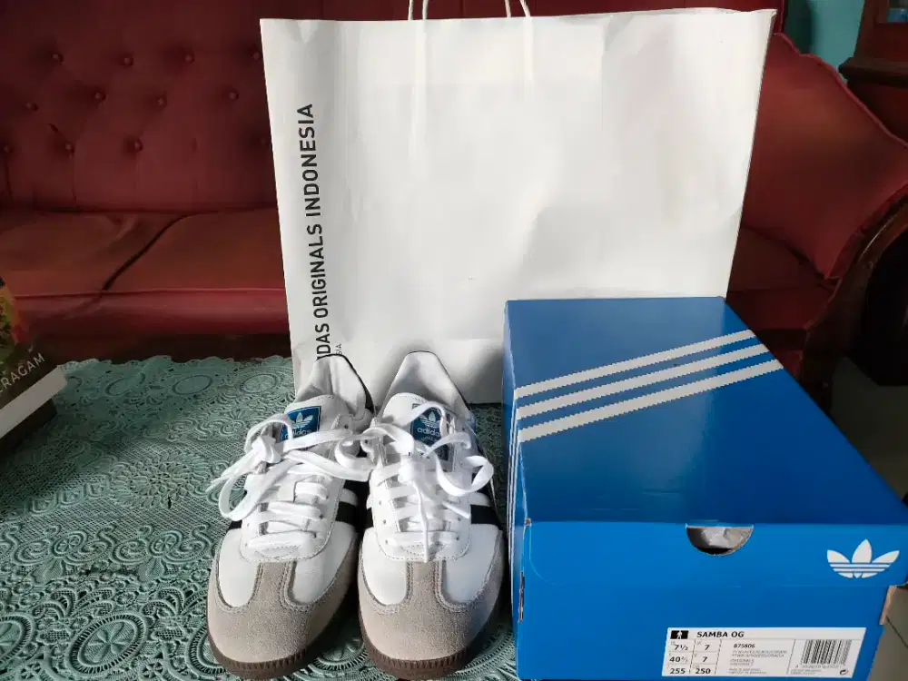 Sepatu adidas samba white OG size 40