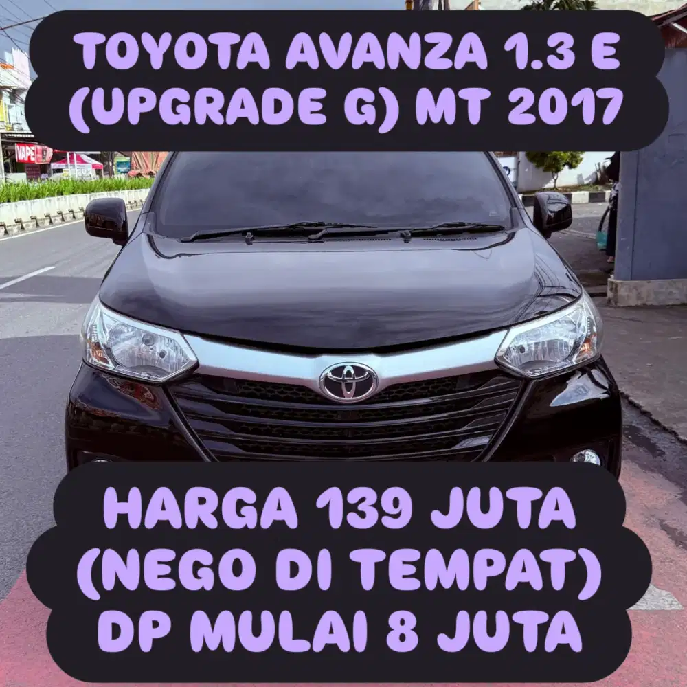 TOYOTA AVANZA 1.3 E (UPGRADE E) MT 2017 DP 8 JUTA