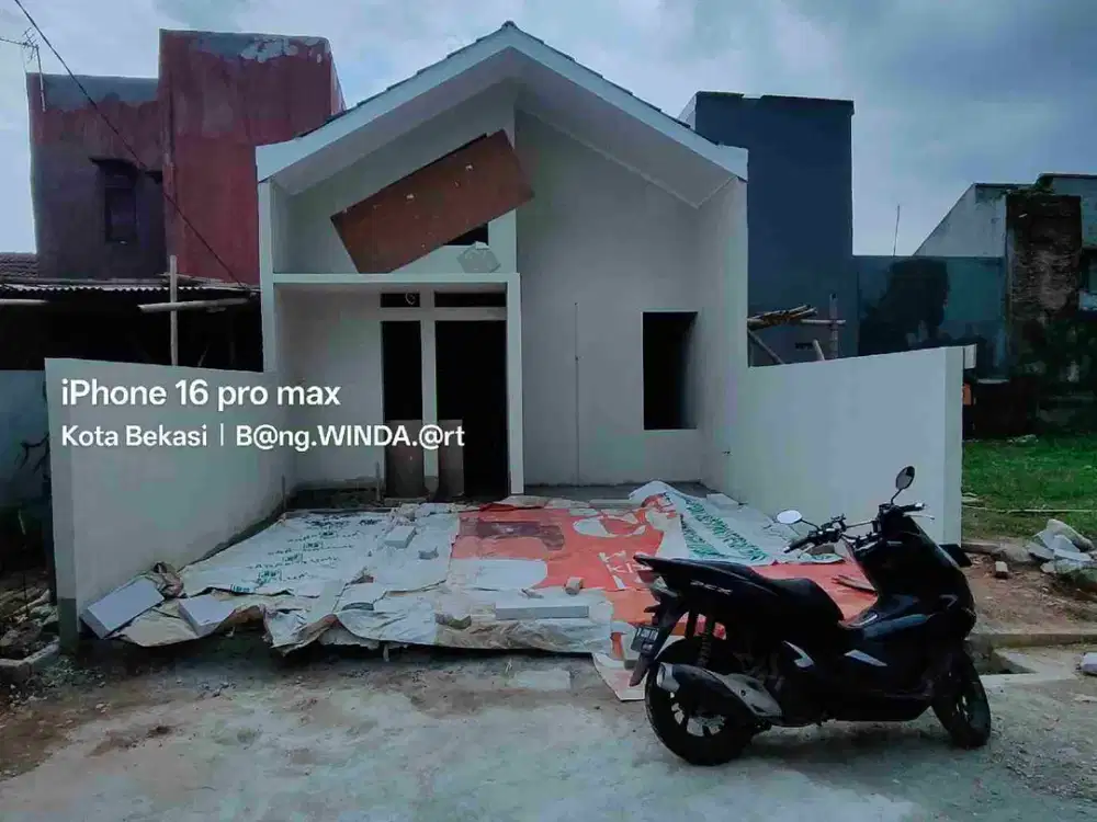 on progres pembangunan rumah cluster murah di Ciketing tugu asem mustika jaya Bekasi kota