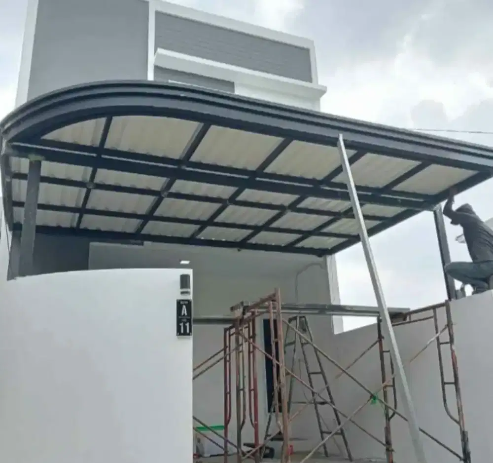 Kanopi besi holo atap alderon dll