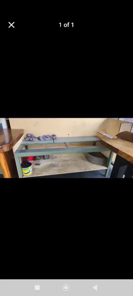 Dijual cepat  2 set kursi meja dari kayu Trembesi