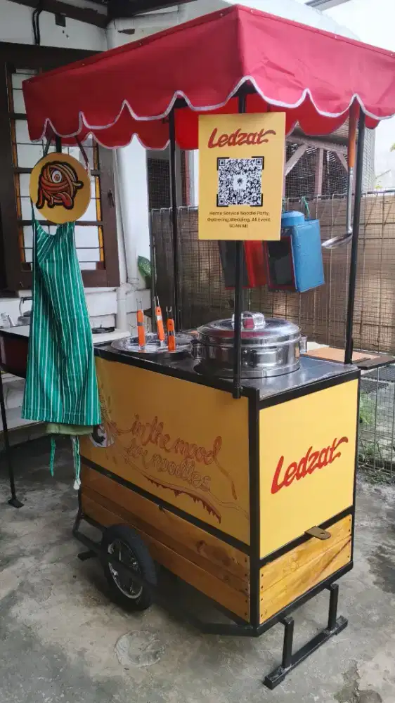 Gerobak mie ayam tarik motor portable p