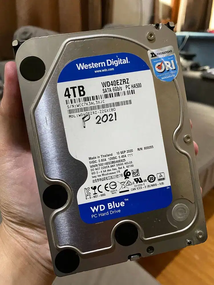 HDD internal WD BLUE 4 TB harddisk western digital ori sentinel 100%