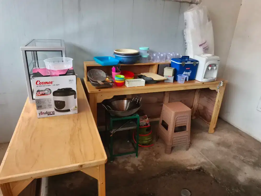 Jual paket lengkap meja dan perlengkapan