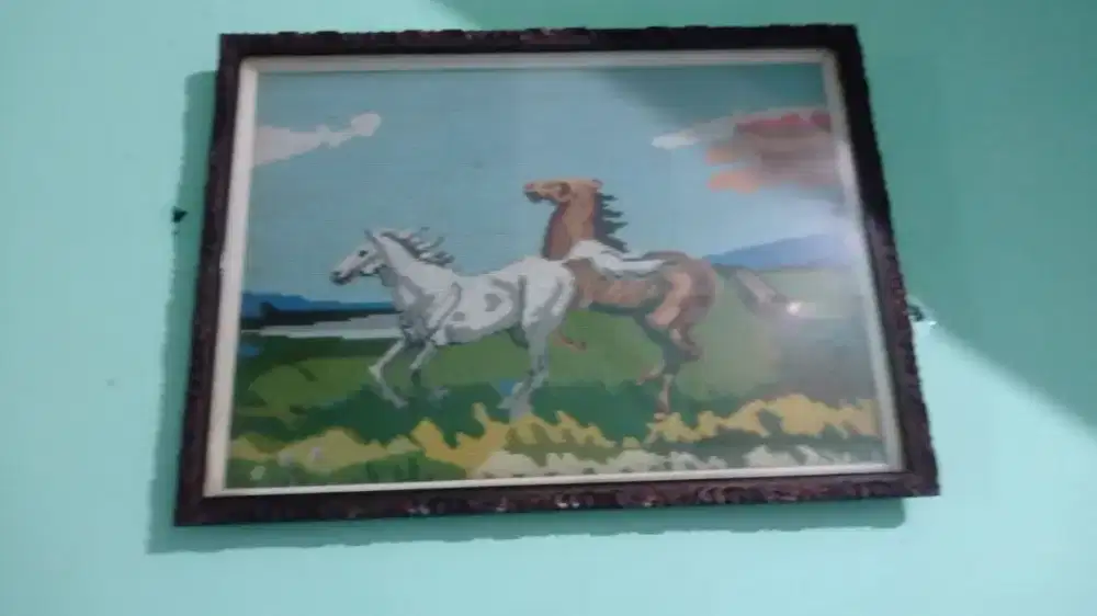 Pajangan Kristik Dua Kuda