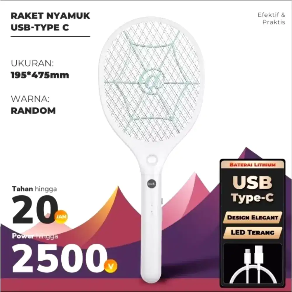 Raket Nyamuk Bisa Isi Ulang