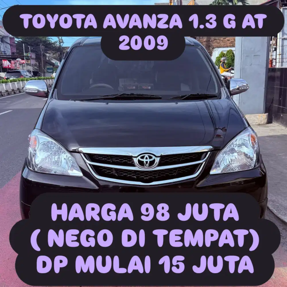 TOYOTA AVANZA 1.3 G AT 2009 DP 15 JUTA