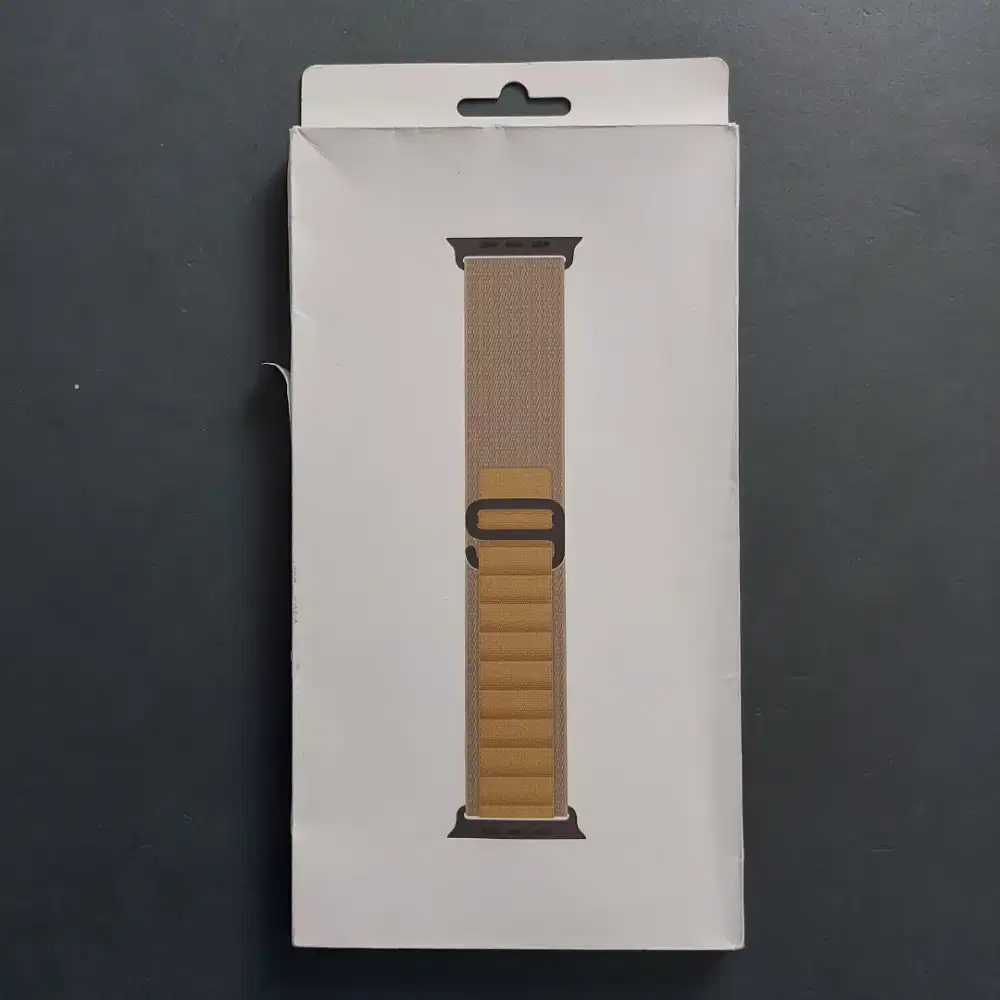 STRAP APPLE WATCH ULTRA 49MM TAN BLACK TITANIUM ALPINE LOOP SIZE M