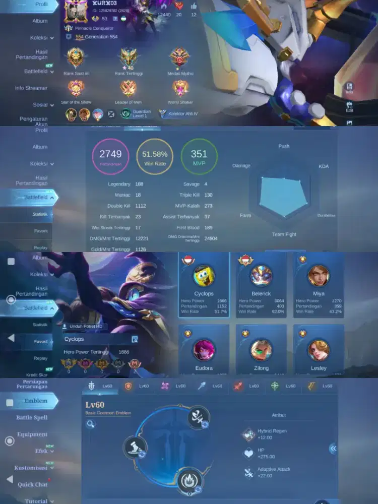 Akun mobile legends murah