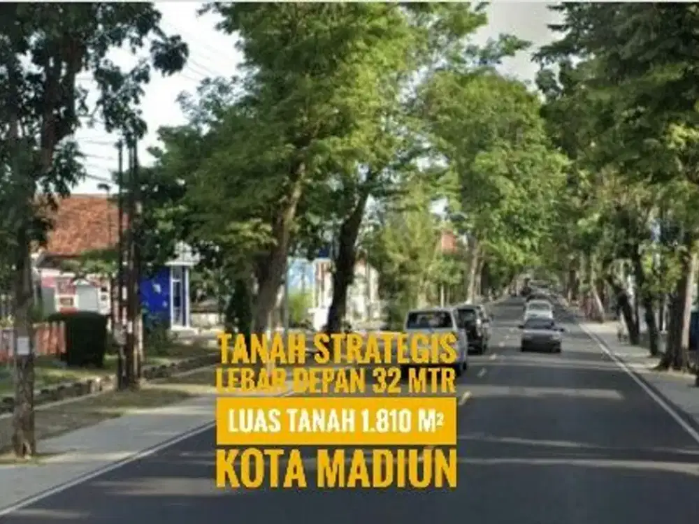 (W) Dijual, Tanah Pekarangan LD 32 mtr, Jl. Mayjen Panjaitan KOTA MADIUN, Baguss