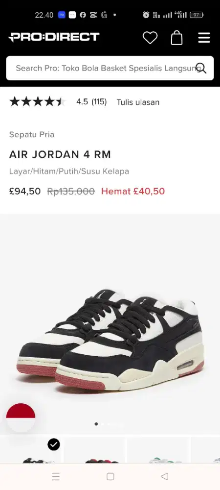 For sale Air Jordan 4 RM Ori