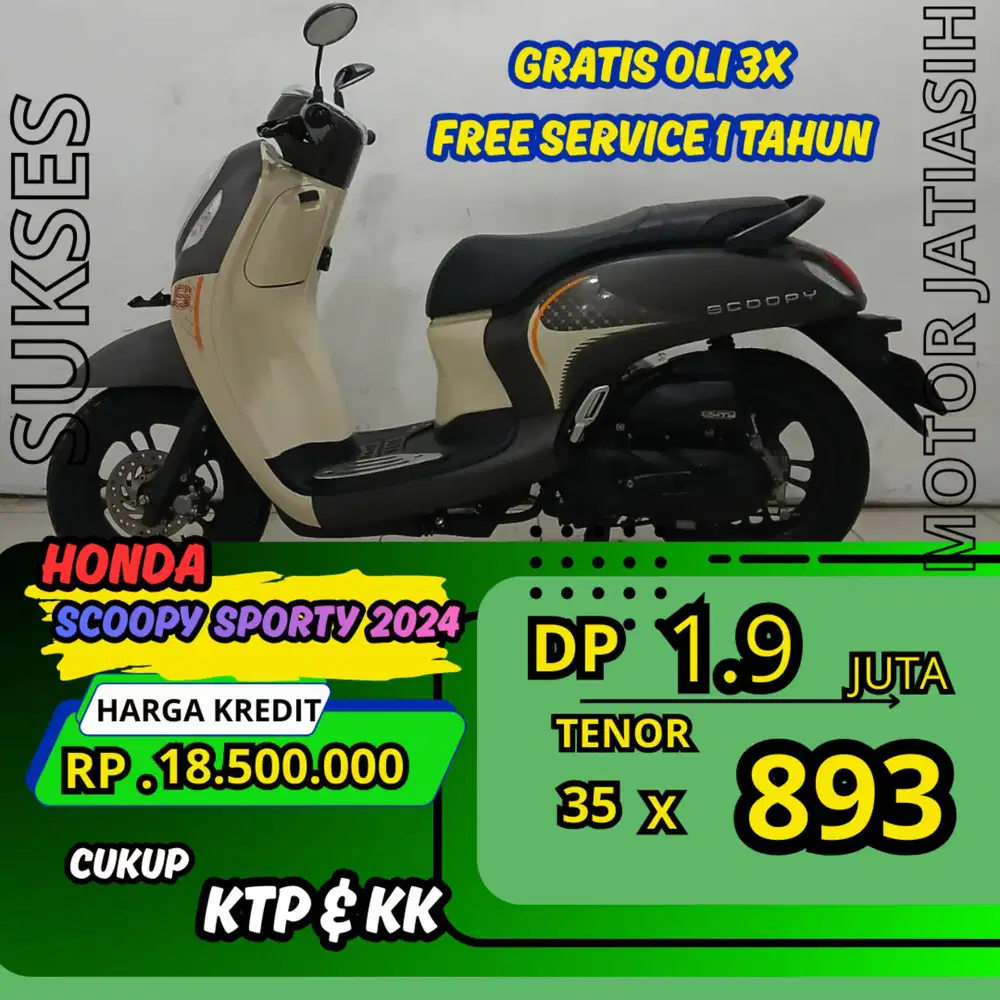 DP MURAH HONDA SCOOPY SPORTY 2024 DP 1.9 JUTA BISA CASH/KREDIT