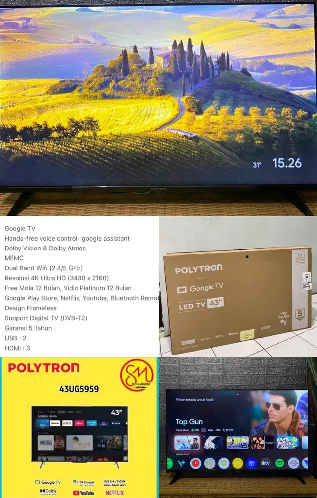 Jual cepat google tv polytron