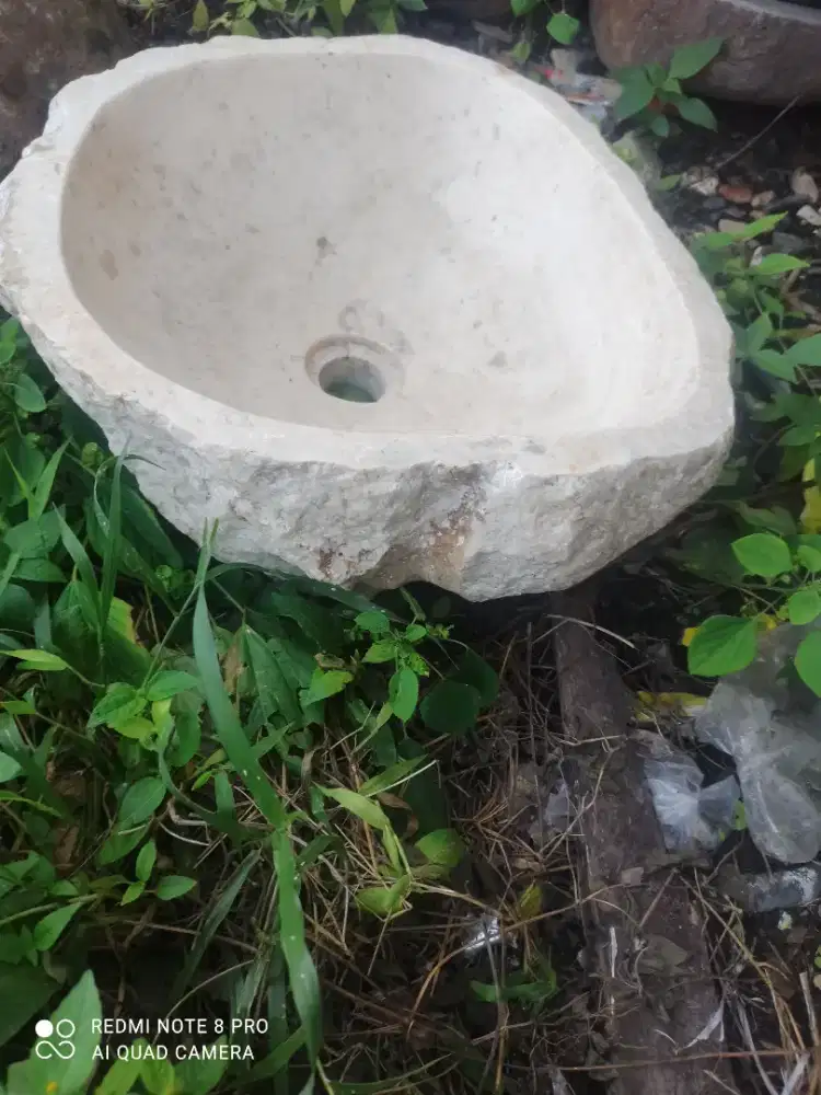 Kerajinan wastafel batu onik natural