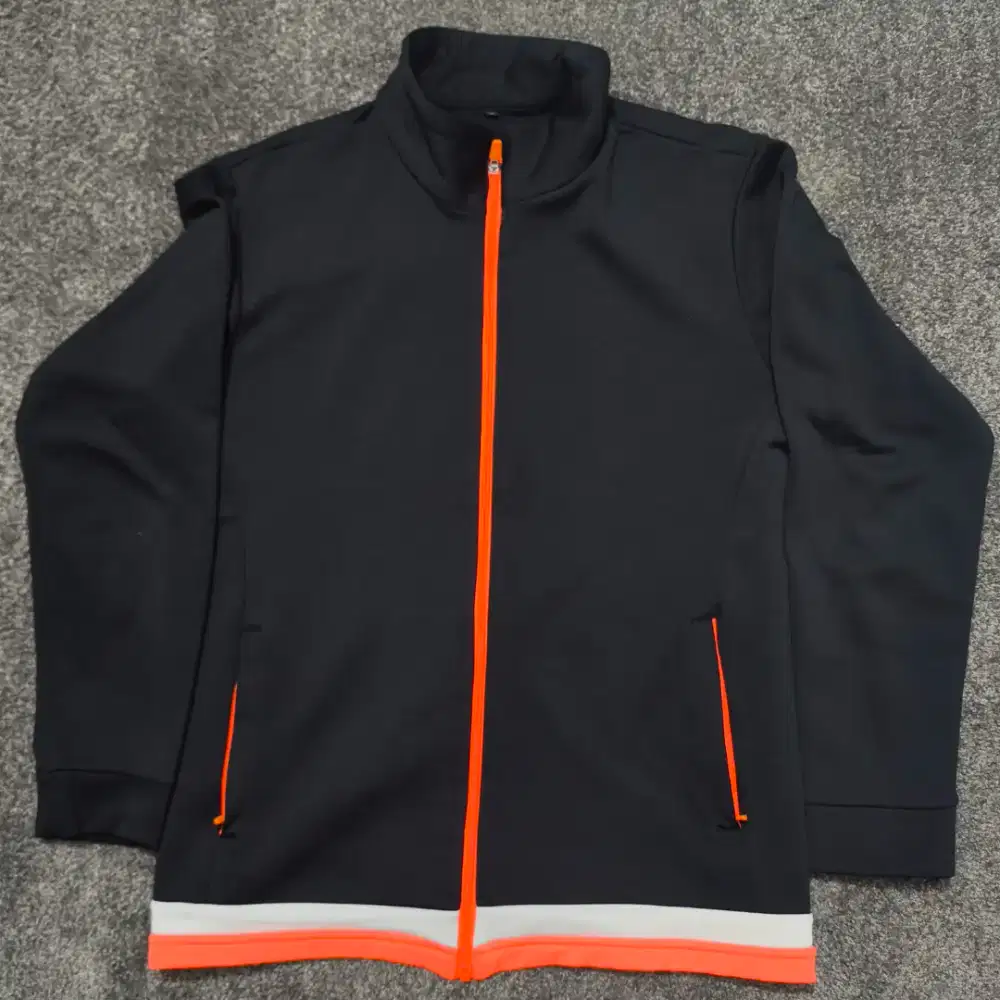 Jaket Tracktop Black Orange