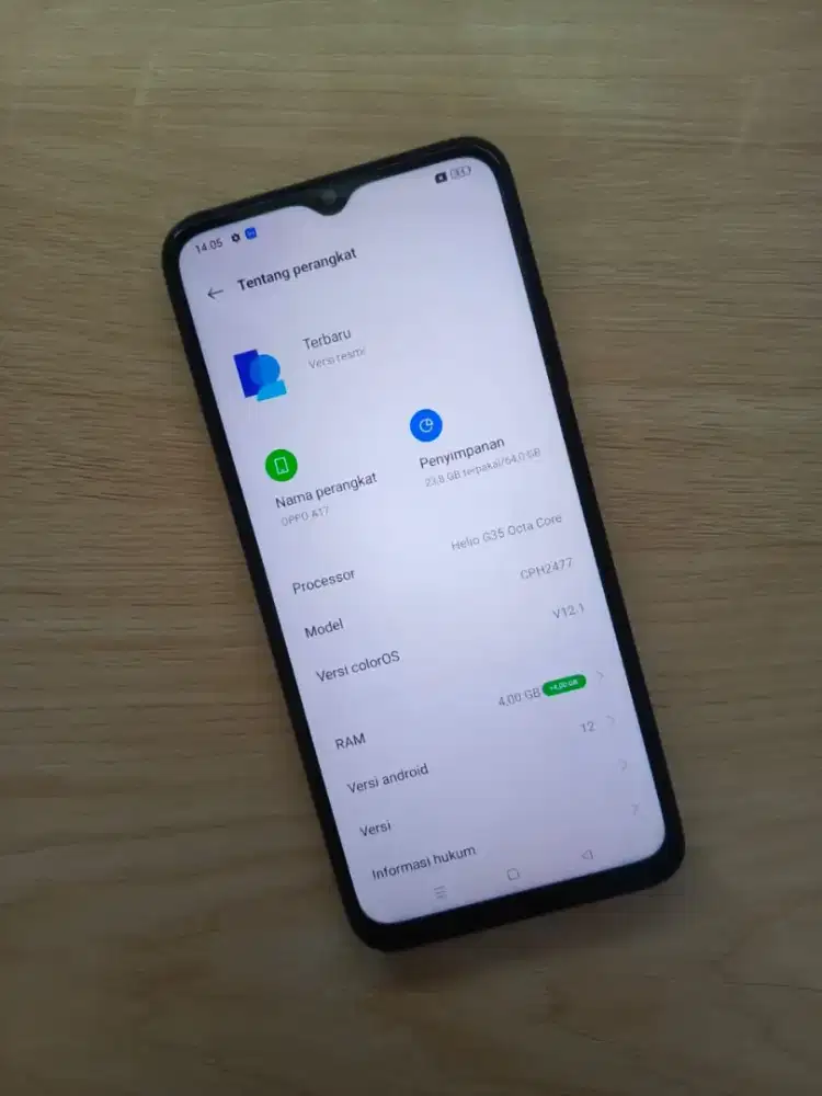 Oppo A17 4+4/64 Original Normal 100% - Handphone Bekas HP Second Mulus