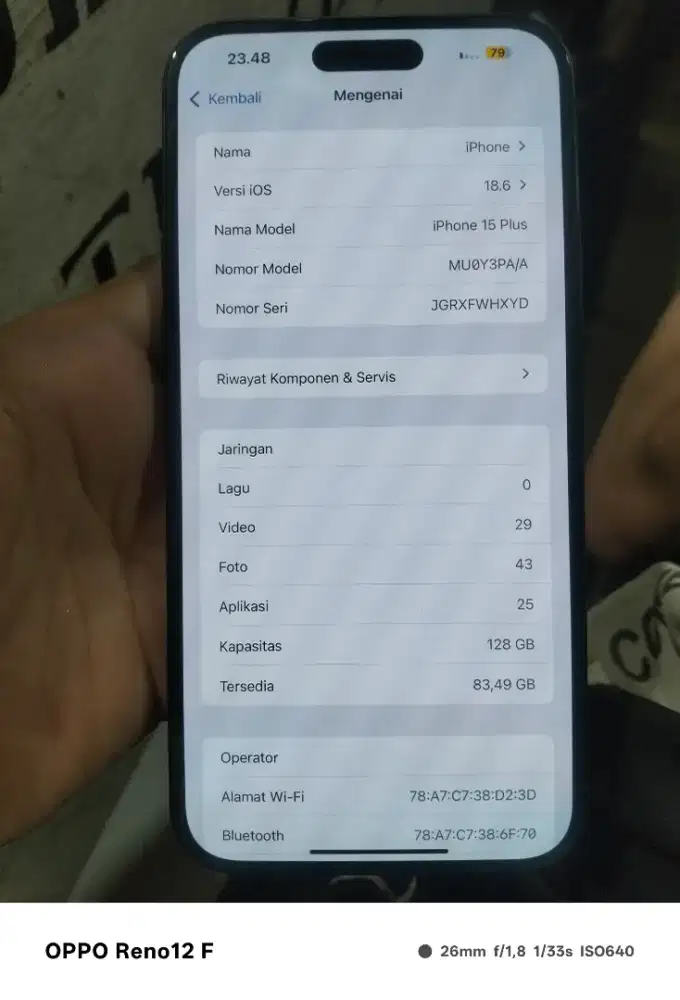 iphone 15 plus ibox cuma bisa wifi kena ic baseband