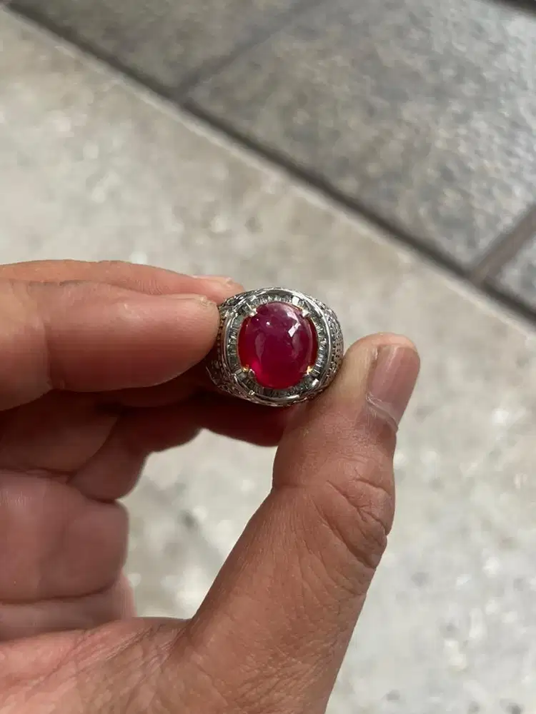 Natural Ruby  & berlian ( Corundum )