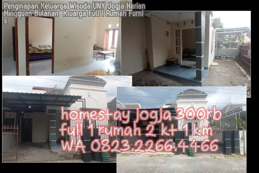 Penginapan Keluarga Wisuda UNY Jogja Harian Mingguan Bulanan  Kluarga