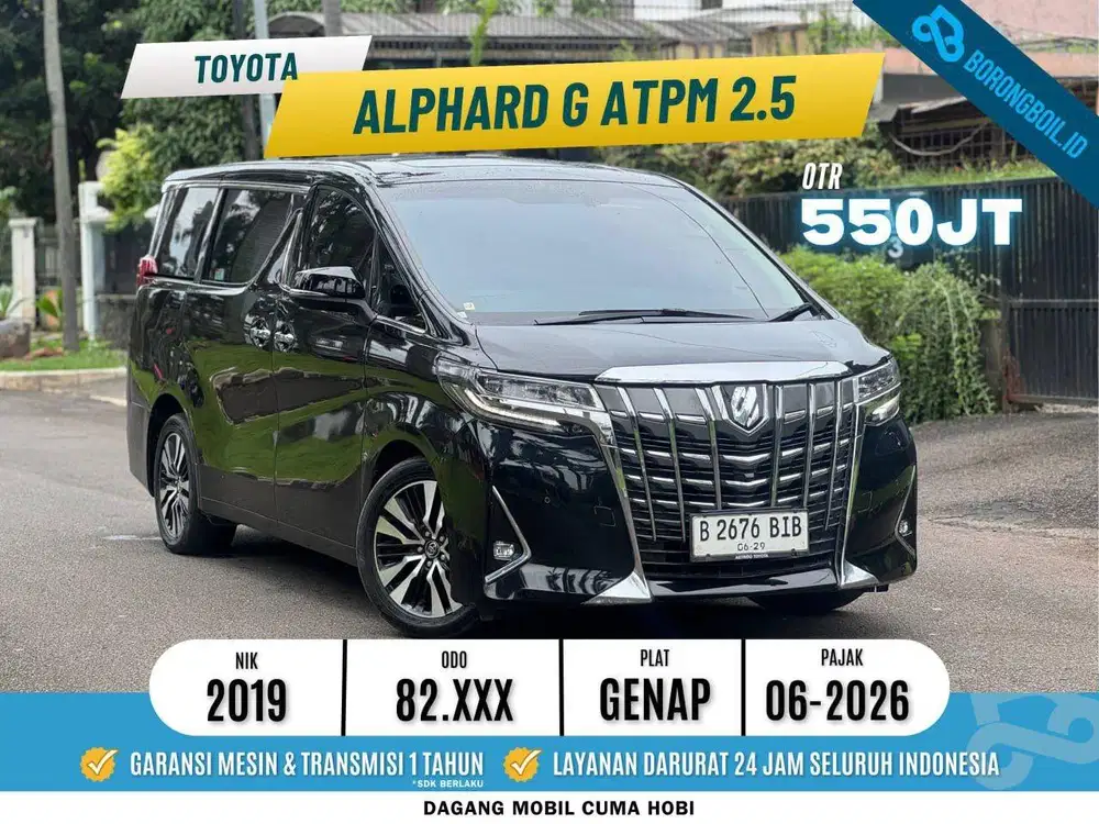 Toyota Alphard G ATPM 2019 Hitam Metalik