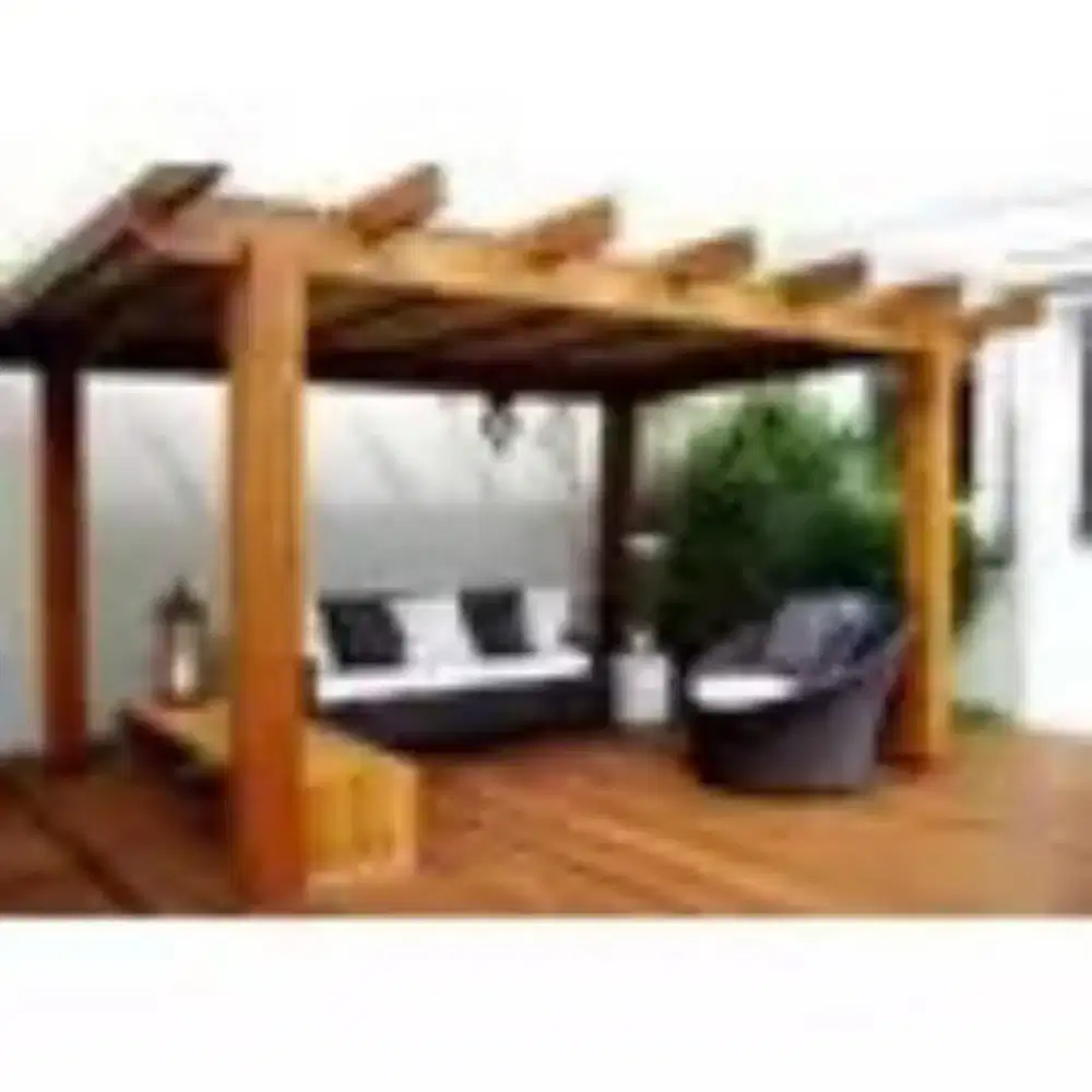 Pergola Kayu Outdoor Elegan – Tukang Profesional Siap Pasang