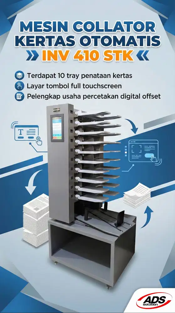 MESIN COLLATOR KERTAS OTOMATIS INV 410 STK