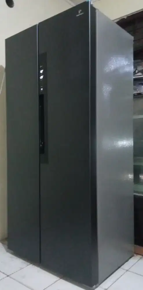 KULKAS SIDE BY SIDE POLYTRON 2 PINTU NORMAL MULUS SIAP PAKAI/ NETT