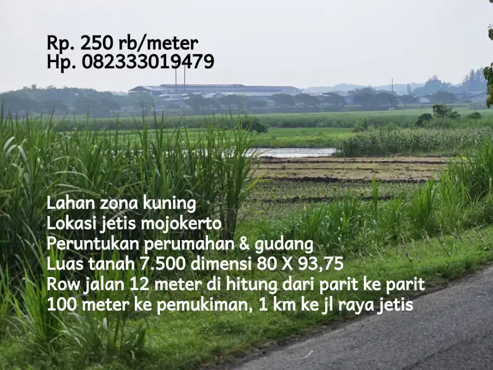 Lahan jetis mojokerto zona perum & gudang