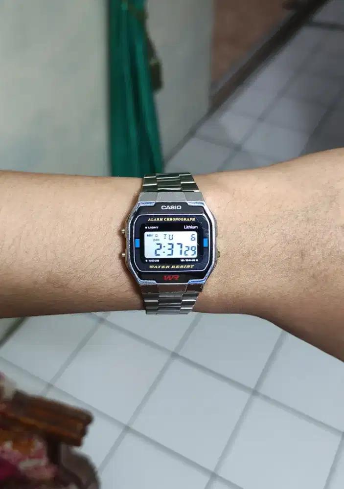 Jam Tangan Casio Digital A163W Silver Vintage Rare Casio A163