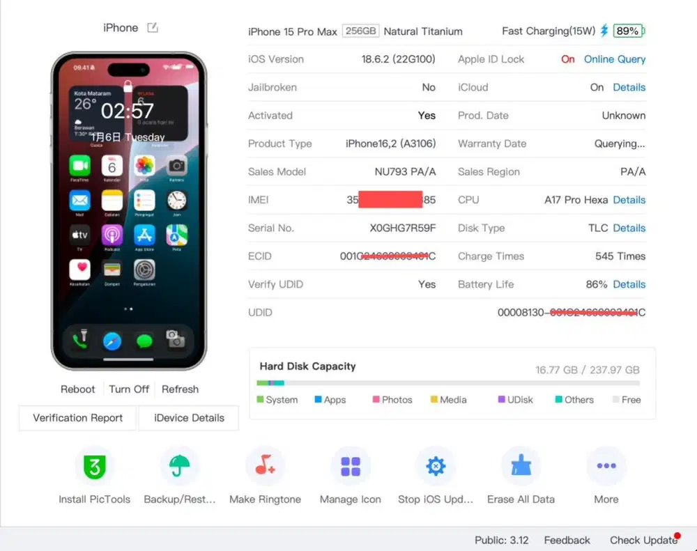 Iphone 15 Promax 256GB