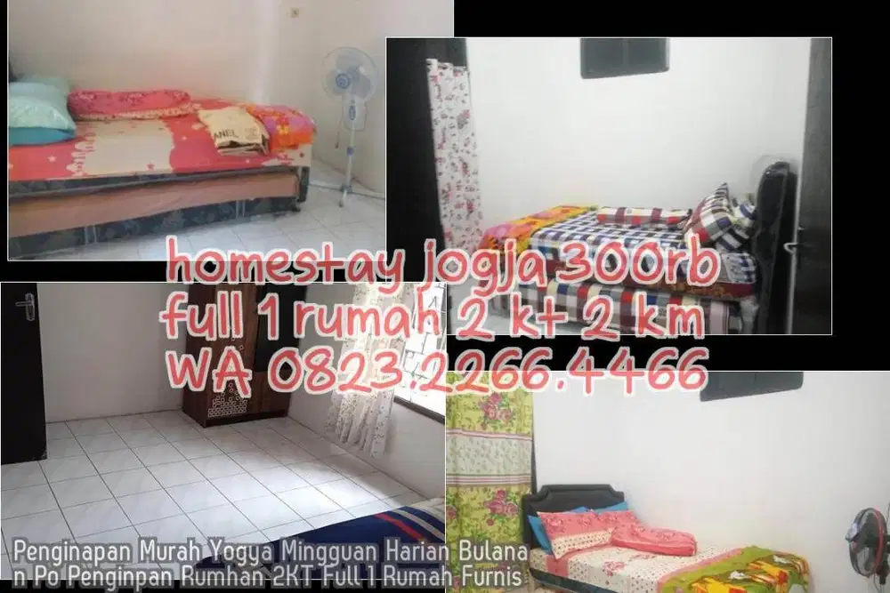 Penginapan Murah Yogya Mingguan Harian Bulanan Po Penginpan Rumhan 2KT