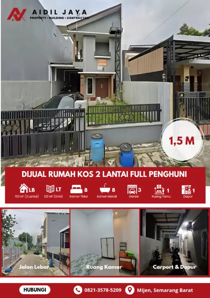 Dijual Kos-kosan Strategis Full Penghuni Di Mijen Kota Semarang