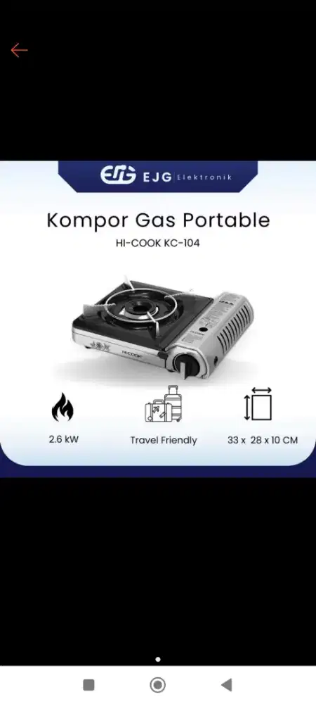 Kompor portabel hi cook