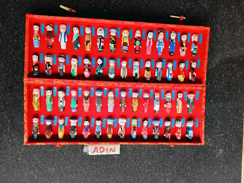 Zhong Hua Min Zu China Patung Figur Etnis Tionghoa Set Lengkap