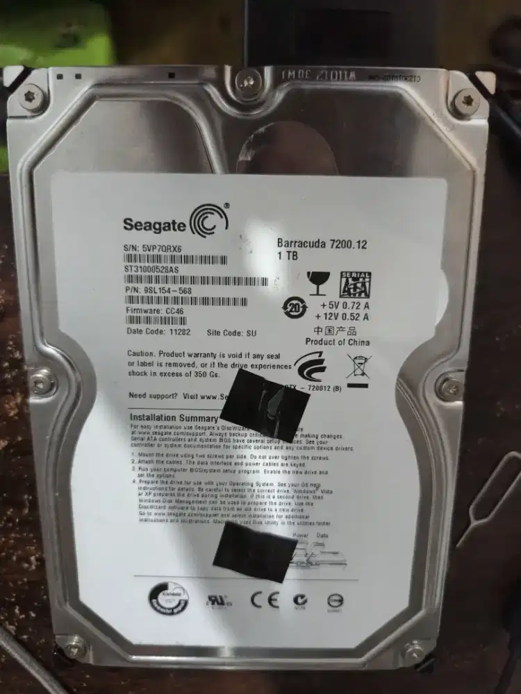 Harddisk Seagate Barracuda 1tb Pipeline Hd2 1tb HDD BU