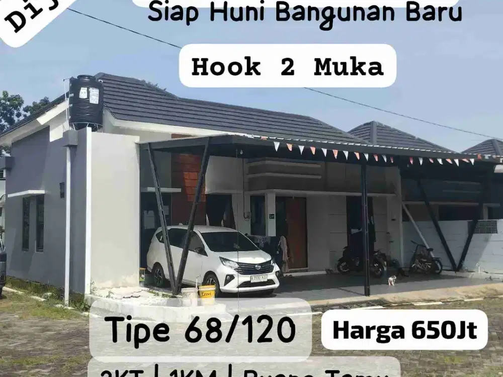 Rumah Hook 2 muka Di Semarang Barat, Dekat BSB mijen