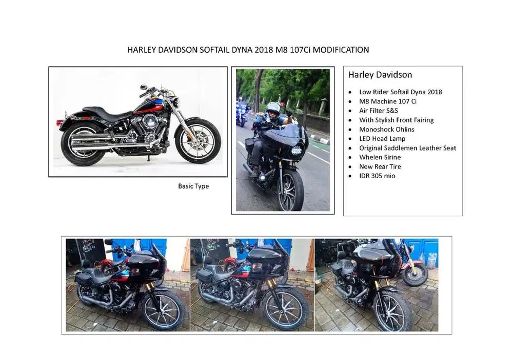 Harley Davidson Low Rider Softail Dyna 2019 M8