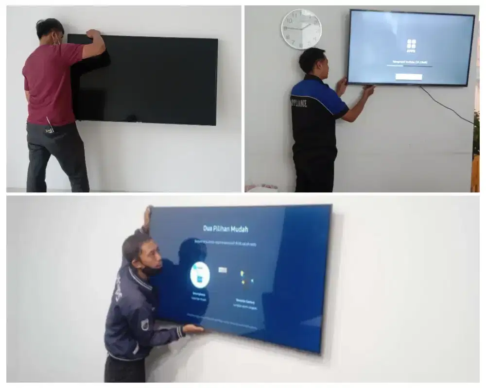 Pasangkan bracket dan Braket +pasang terimarapih breket briket led tv