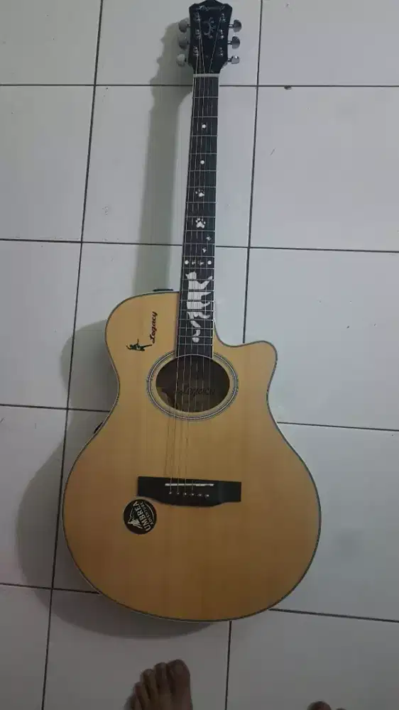 Jual murah gitar akustik sudah pakai Transcoustic