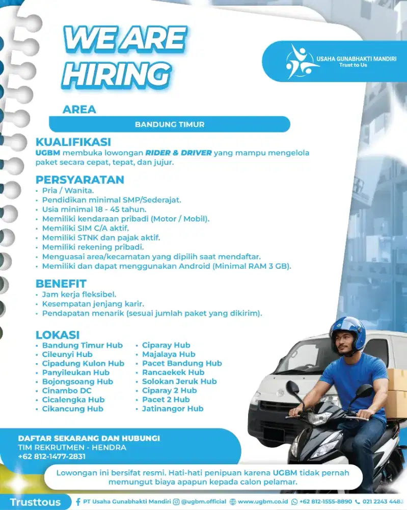 Loker mitra dan driver